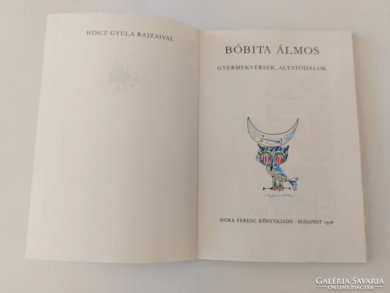 Retro mesekönyv 1978 Bóbita álmos régi könyv