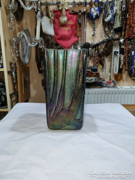Márton Horváth glass vase of applied art