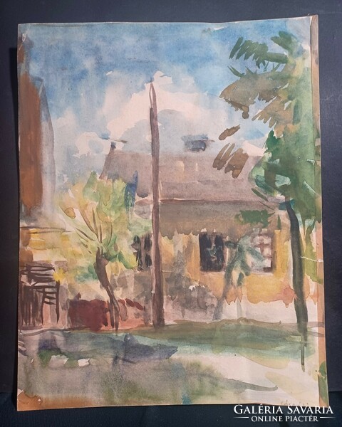 Watercolor street scene (23x29 cm)