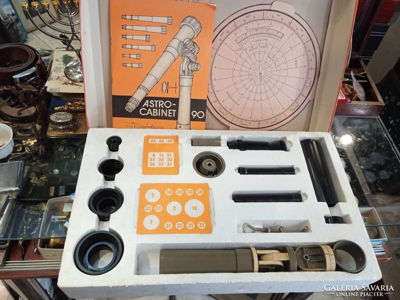 Astro Cabinet 90 távcső épitő készlet a 80-as évekből, hiánytalan.