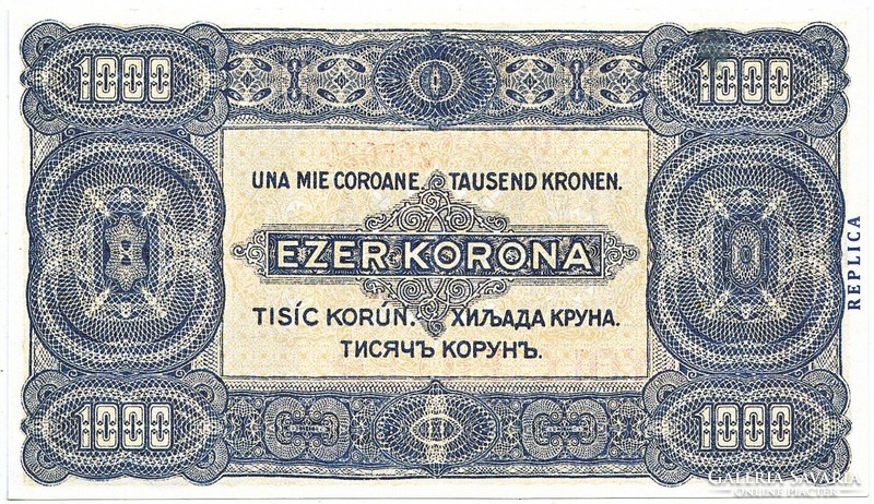 Hungary 1000 kroner / 8 filier replica 1923 unc