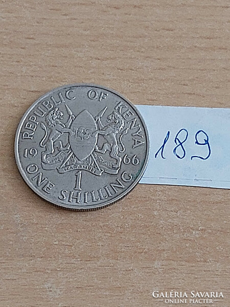 Kenya 1 shilling 1966 first president jomo kenyatta 189.