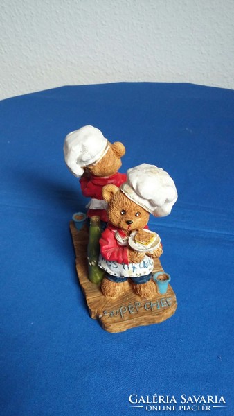 Chef teddy bears on napkin holder