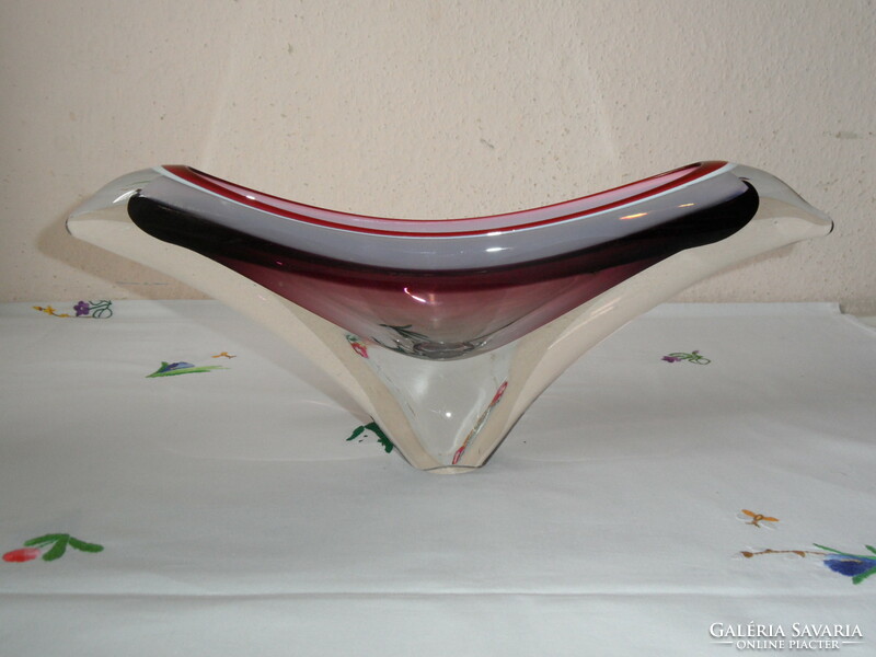 Josef hospodka Czech glass bowl, centerpiece (1960)