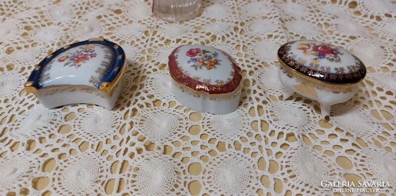 Kpm, German, Martinroda porcelain jewelry holder, 2 pcs