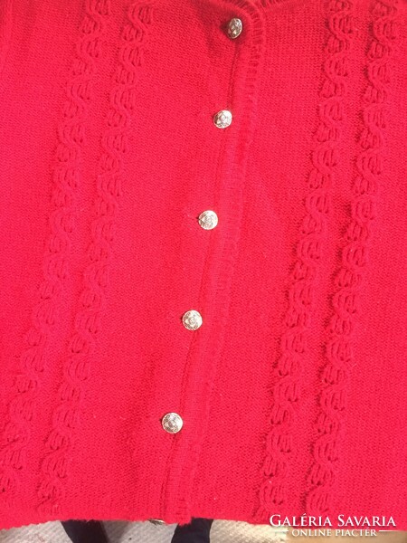 Austrian knitted cardigan with metal buttons, size m/l