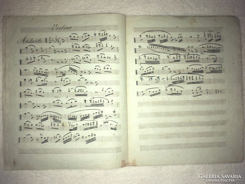 /1840/ Melodies italiennes für violin mit zuglitung piano forte von Beriot. Handwritten sheet music!!!!