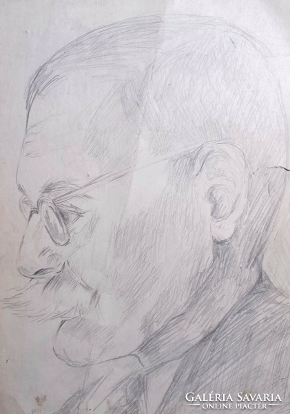 Férfi portré - ceruzarajz (30x21 cm)