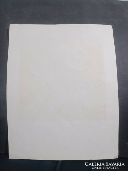 Színes absztrakt fametszet (teljes meret: 28x37 cm)