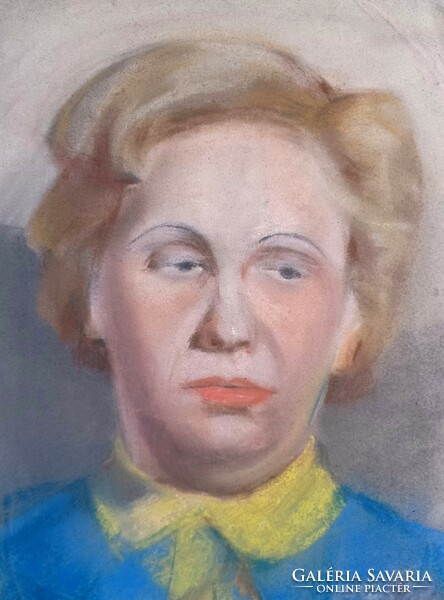 Női portré - pasztell (29x38 cm)
