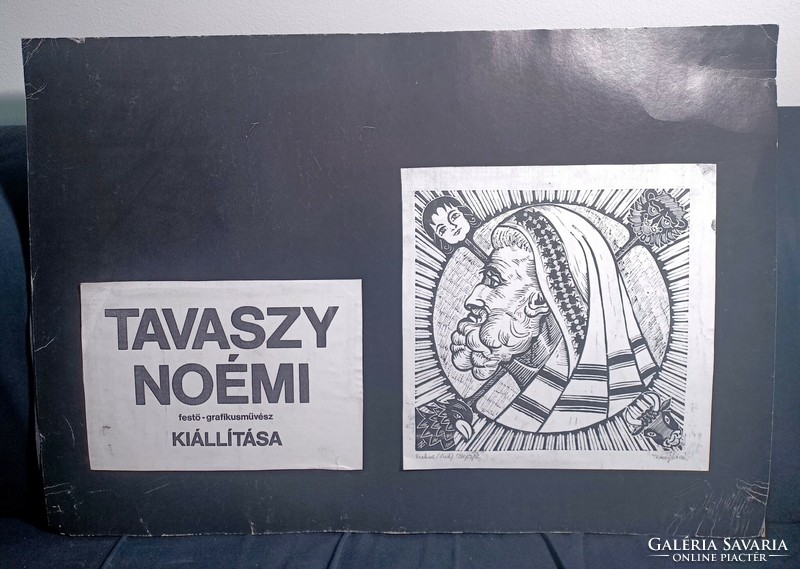 Tavaszy Noémi kiállítás plakát - Ezekiel nyomattal (69x48 cm)