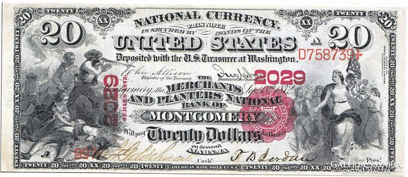 USA  20  dollár1872 REPLIKA