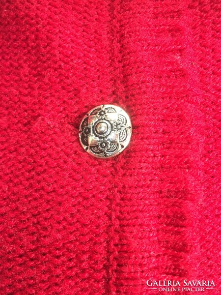 Austrian knitted cardigan with metal buttons, size m/l
