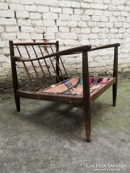 60's Scandinavian style cane armchair #056