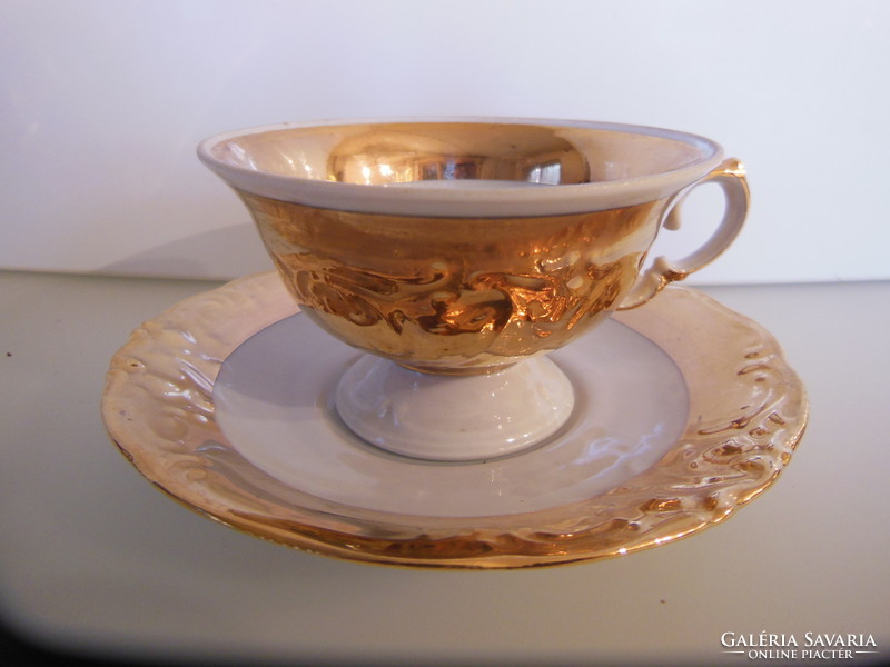 Cup + saucer - gold-plated - mariazell - cup 1 dl + saucer 13 cm - perfect