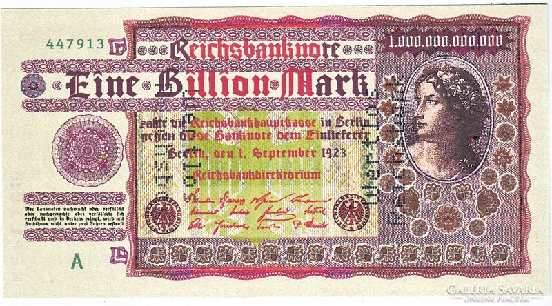 Germany 1 trillion mark model replica 1923