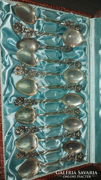 12 silver spoons, 112 gr