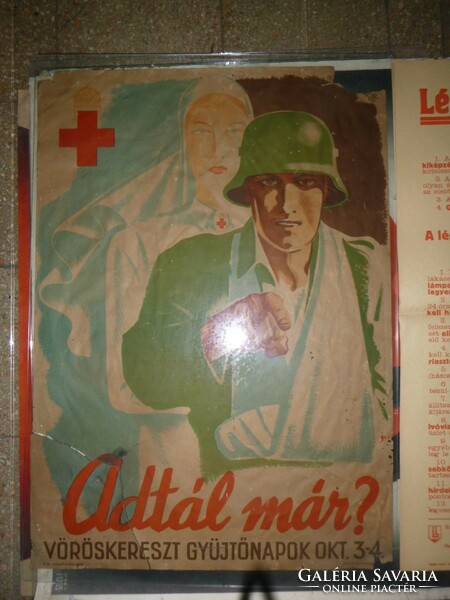 Adj vért! 1940-es katonai véradós plakát, RRR!