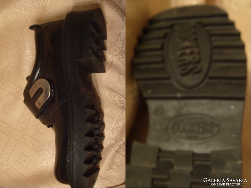 E13 dockers by gerli 40 luxury unisex elegant metallic velcro closure, leather shoes in beautiful condition