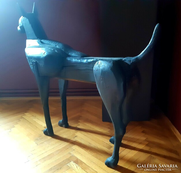 Sculptural furniture - wooden dog