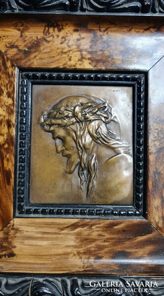 Bronze plaque, depicting Jesus