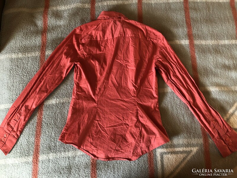 H & m dark coral color women's top shirt blouse