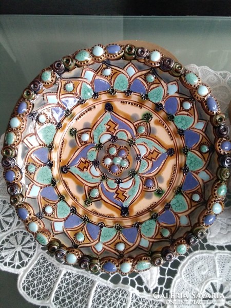 Mezőtúr ceramic wall plates by folk art master István Gonda!