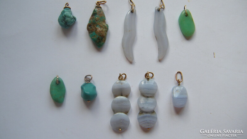 Mineral pendants with 14 carat gold hanger!