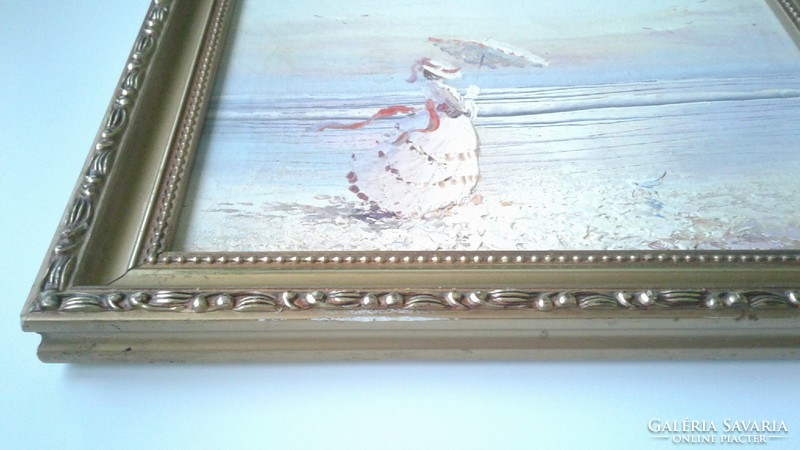 Oil painting in a decorative wooden frame 1.