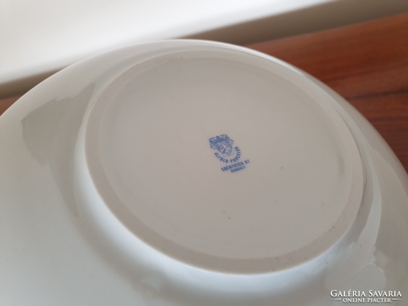 Retro Alföldi porcelán tál régi piros szíves kínáló