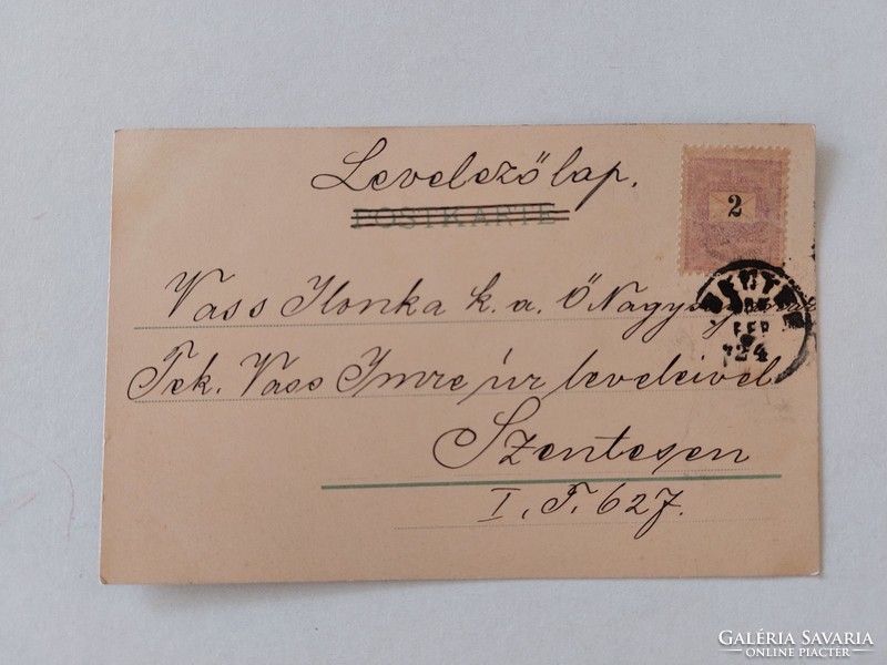 Régi képeslap 1900 levelezőlap tájkép gyöngyvirág