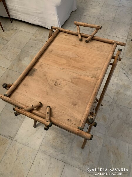 Ritka Bambusz tálcás asztal/ zsúrasztal