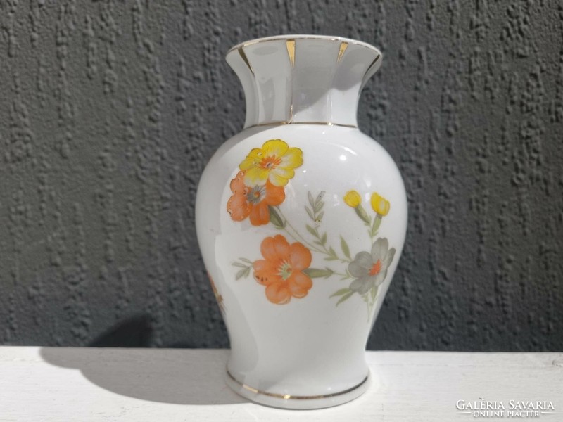 Virágos Zsolnay porcelán váza - 51119