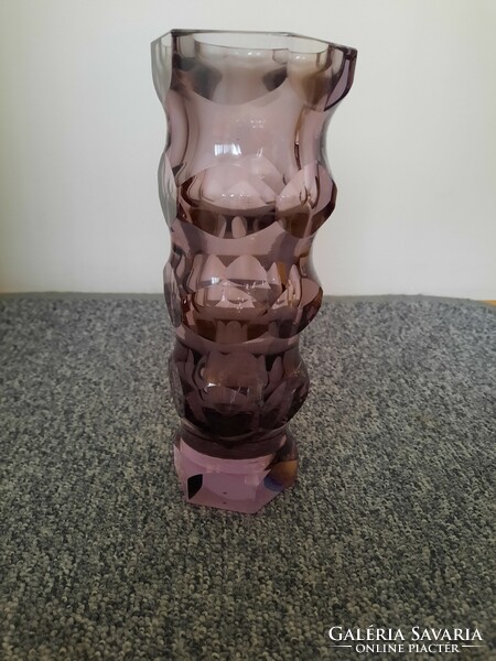 Oldrich lipsky purple glass vase 1960