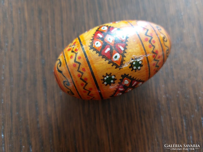 Régi orosz festett tojás retro húsvéti fatojás