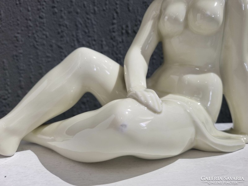 Hollóháza porcelain female nude statue - 51118