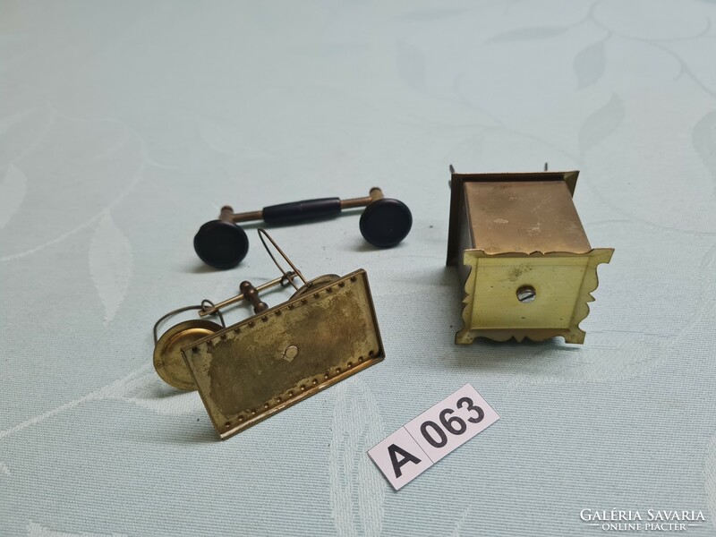 A063 mini copper phone and scale 7 and 4.5 cm