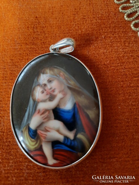 Antique religious hand painted miniature _flawless