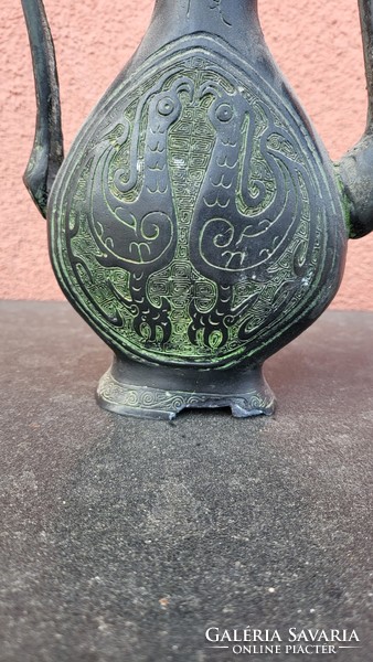Antique Oriental Metal Ritual Pitcher/Spout