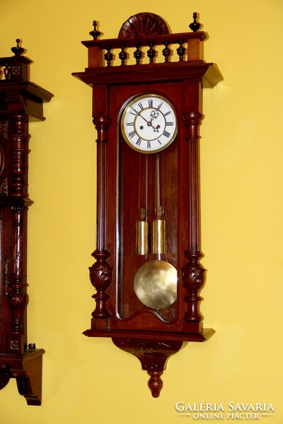 German two-weight gustav becker wall clock