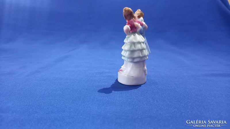 Antique porcelain couple figure w & a