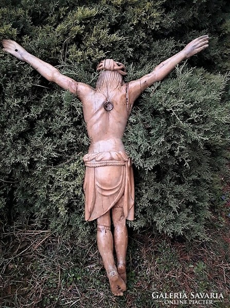 115 X 90 cm. Antique Christ crucifix.