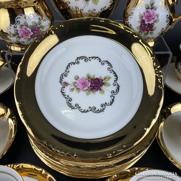Hk Bavarian porcelain tea set and dessert plate set