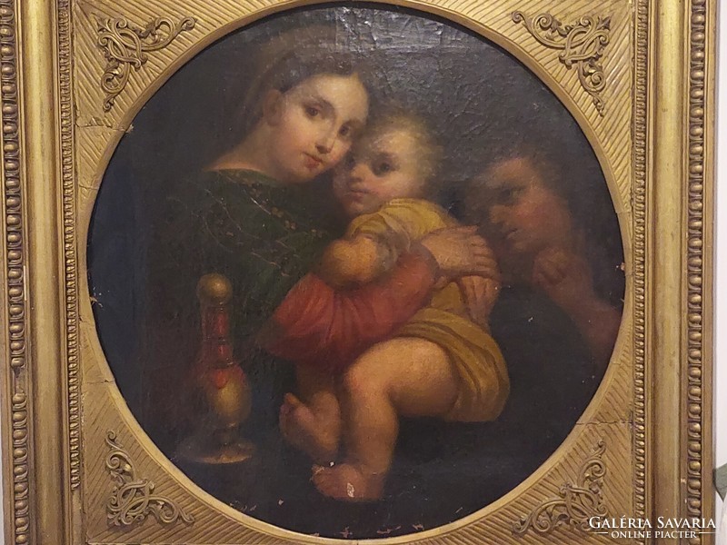 Made after an antique Raphael painting in 1800, 95 x 95 large size