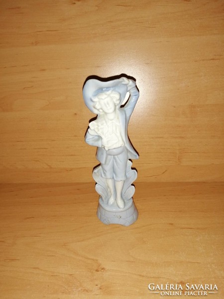 Német Gerold kék - fehér porcelán barokk hölgy figura 16,5 cm (po-3)