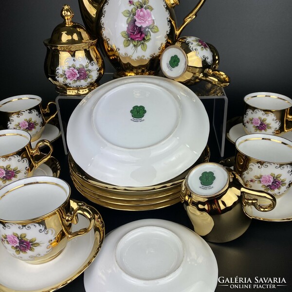 Hk Bavarian porcelain tea set and dessert plate set