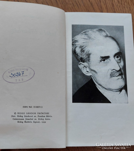 Sándor Rideg starts the bakterház - small library series, fiction book publisher 1975 - book