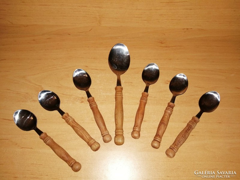 6 stainless wooden spoons + 1 free tablespoon