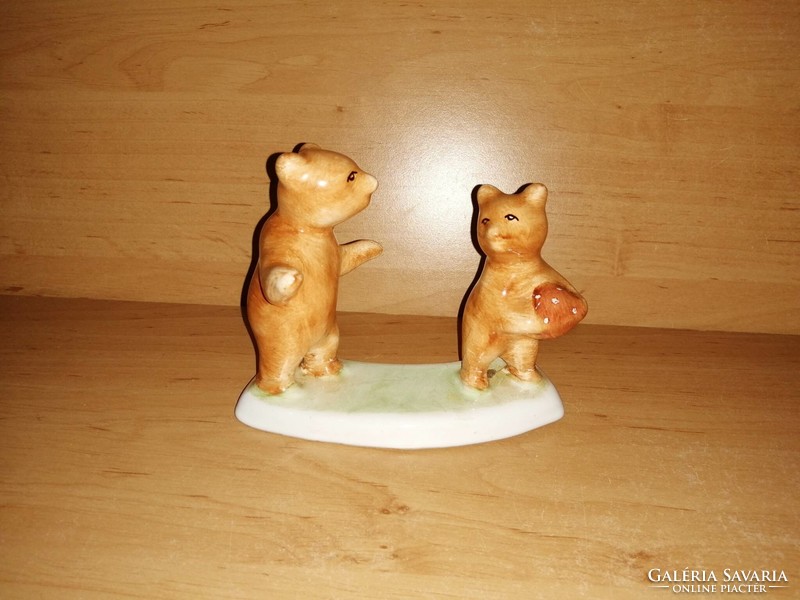 Bodrogkeresztúri kerámia labdázó macik medve mackó (po-3-1)