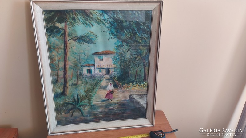 (K) nice painting Mexico (?) 58X68 cm signed with frame